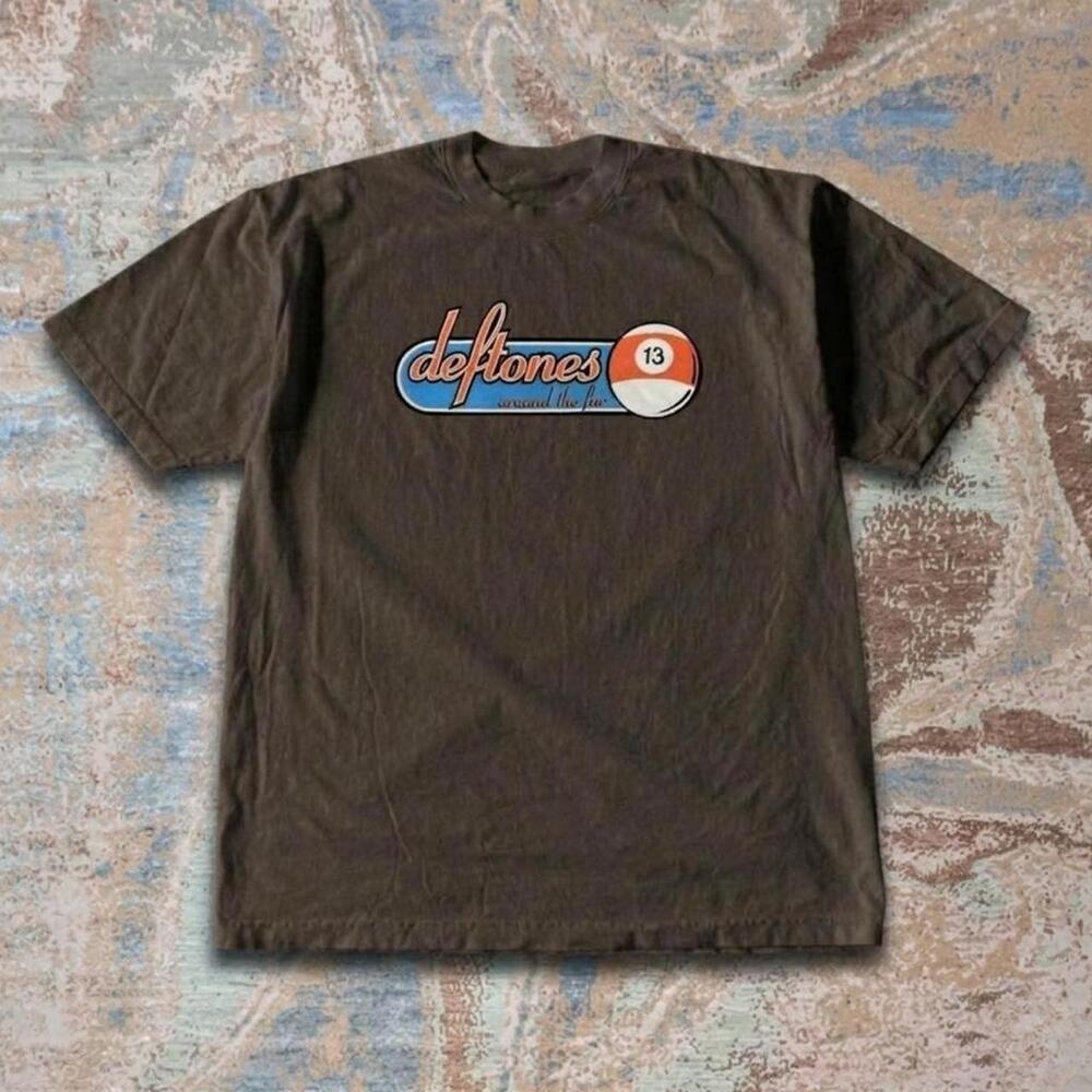 Deftones Brown Cotton T-Shirt